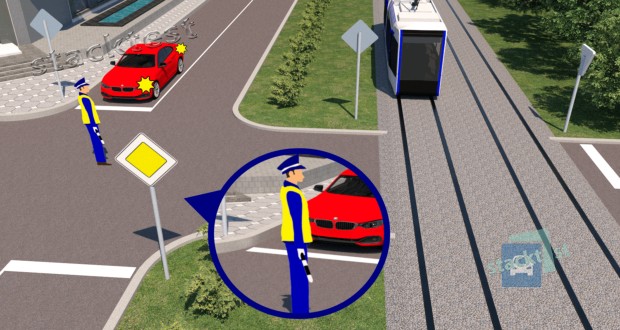 Водителю легкового автомобиля, намеревающемуся повернуть налево, в показанной ситуации: