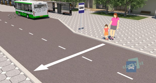 Разрешается ли пешеходу перейти проезжую часть по траектории, показанной на рисунке, при отсутствии в пределах видимости пешеходных переходов и перекрёстка?