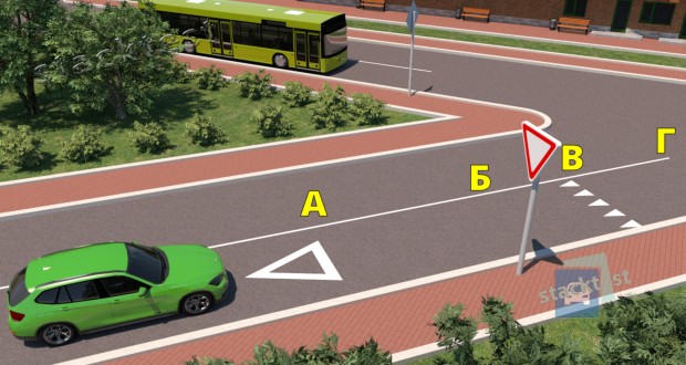 Укажите место, где водитель обязан уступить дорогу транспортным средствам, движущимся по пересекаемой дороге?