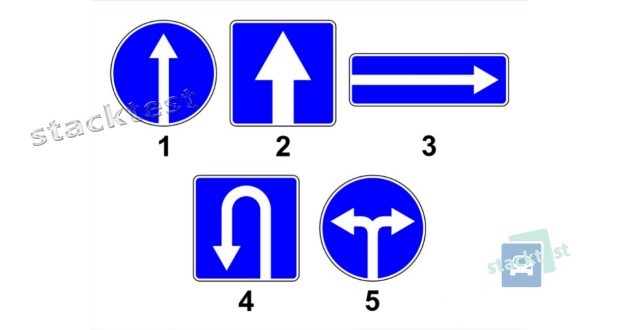 Какие из показанных на рисунке дорожных знаков не запрещают выполнить поворот налево?