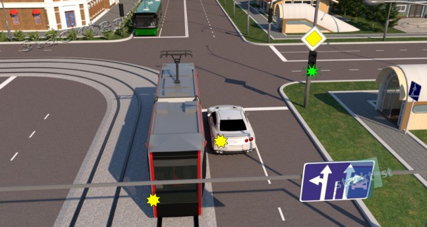 Как поступить водителю легкового автомобиля, если ему необходимо повернуть налево?