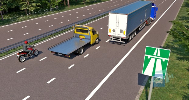 Каким из показанных транспортных средств разрешается движение по автомагистрали с максимальной скоростью 120 км/ч?