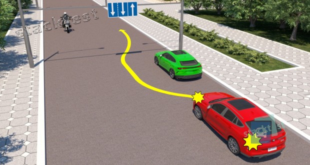 Разрешено ли водителю красного легкового автомобиля приступить к выполнению обгона на показанном участке дороги?
