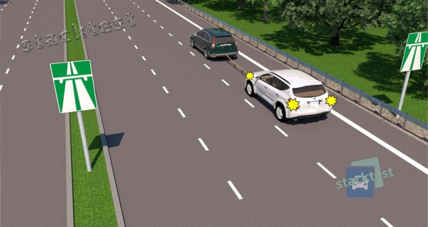 Каким образом должна быть осуществлена буксировка неисправ ного транспортного средства по автомагистрали?