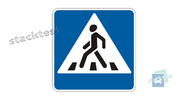 Какие правила действуют на пешеходном переходе, обозначенном этим знаком?