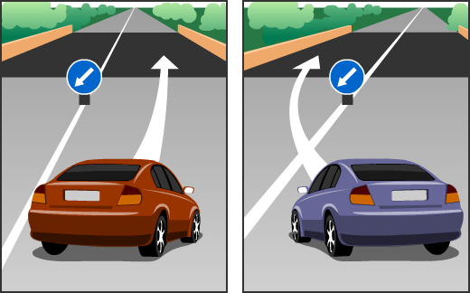 На каком рисунке водитель едет правильно?