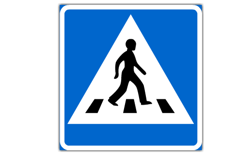 Какие требования действуют на пешеходном переходе, обозначенном этим знаком?