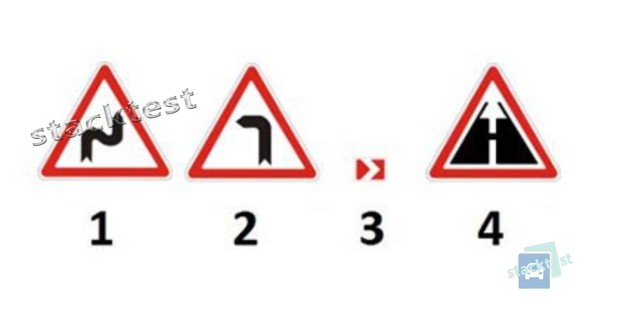 Який з наведених дорожніх знаків встановлюється безпосередньо на небезпечній ділянці дороги?