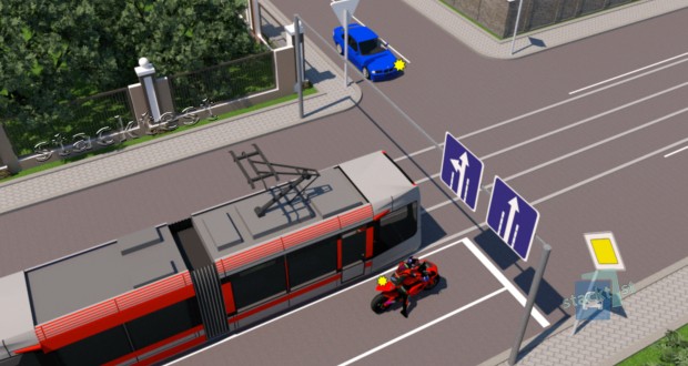Какова очередность проезда транспортных средств на данном перекрестке?