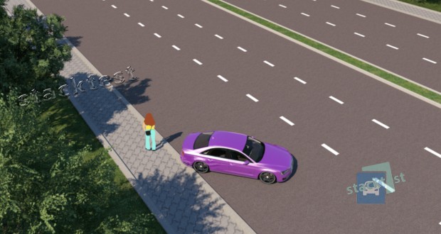 Правильно ли водитель фиолетового автомобиля поставил транспортное средство?