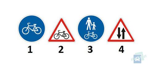 Milline järgmistest siltidest on paigaldatud enne tee ja jalgrattateega ristumist väljaspool ristmikku?