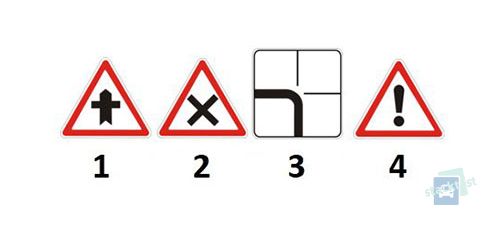 Який із представлених дорожніх знаків встановлюється перед перехрестям рівнозначних доріг?