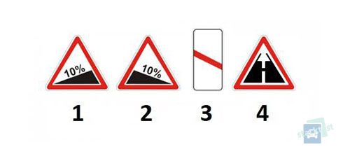 Який із наведених дорожніх знаків встановлюється перед крутим спуском?